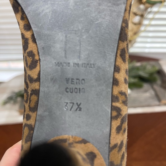 THIERRY RABOTIN Peeptoe Pumps Leopard Suede Heels Shoes ITALY - Picture 9 of 10